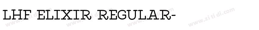 LHF Elixir Regular字体转换